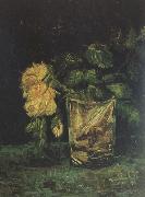 Vincent Van Gogh Glass with  Roses (nn04) china oil painting artist